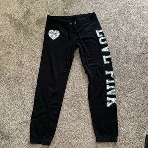 Victoria’s Secret PINK sequin LOVE PINK sweatpants